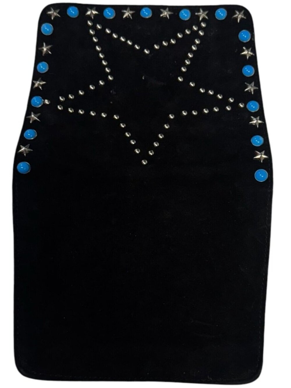 Raj L.A. Black Leather Star Studded Hand Bag with Strap - Picture 3 of 6